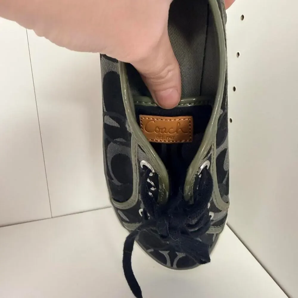 Coach black moss sneakers